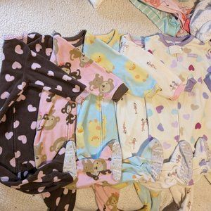 Set of 5 Winter Fleece Pajamas 12m